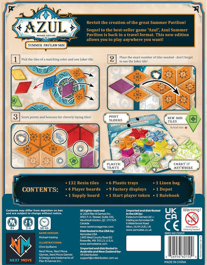 Azul Summer Pavilion Mini Board Game