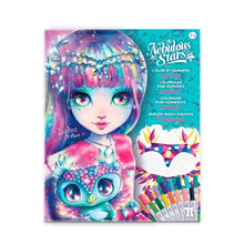 Nebulous Stars Color by Number Mystery Set Includes Coloring Book with Mystery Mask Design, Matching Colored Markers