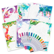 Nebulous Stars Color by Number Mystery Set Includes Coloring Book with Mystery Mask Design, Matching Colored Markers