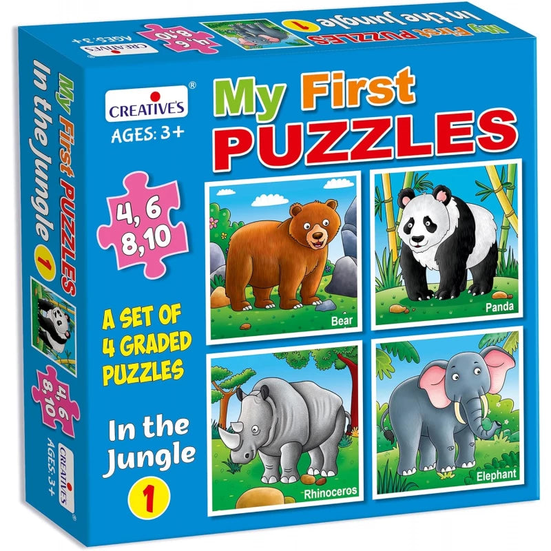 Creative's Educational Aids My First Jungle Puzzle Set 4-in-1