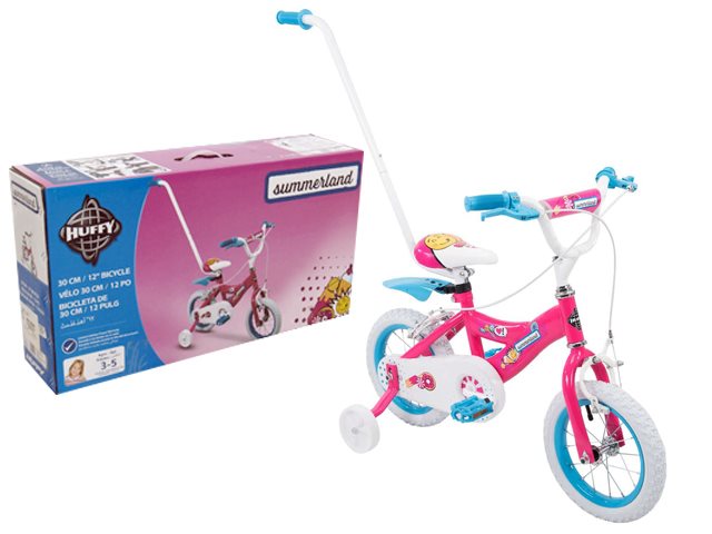 Huffy 12″ Inch Bicycle Summerland With Detachable Handle Pink