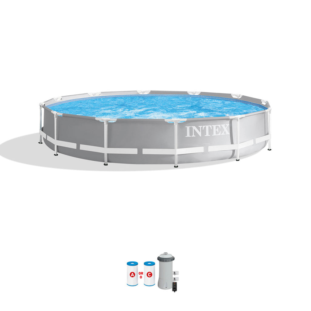 Prism Frame™ 12' x 30" Above Ground Pool w/ Filter Pump(76 cm x 366 cm)