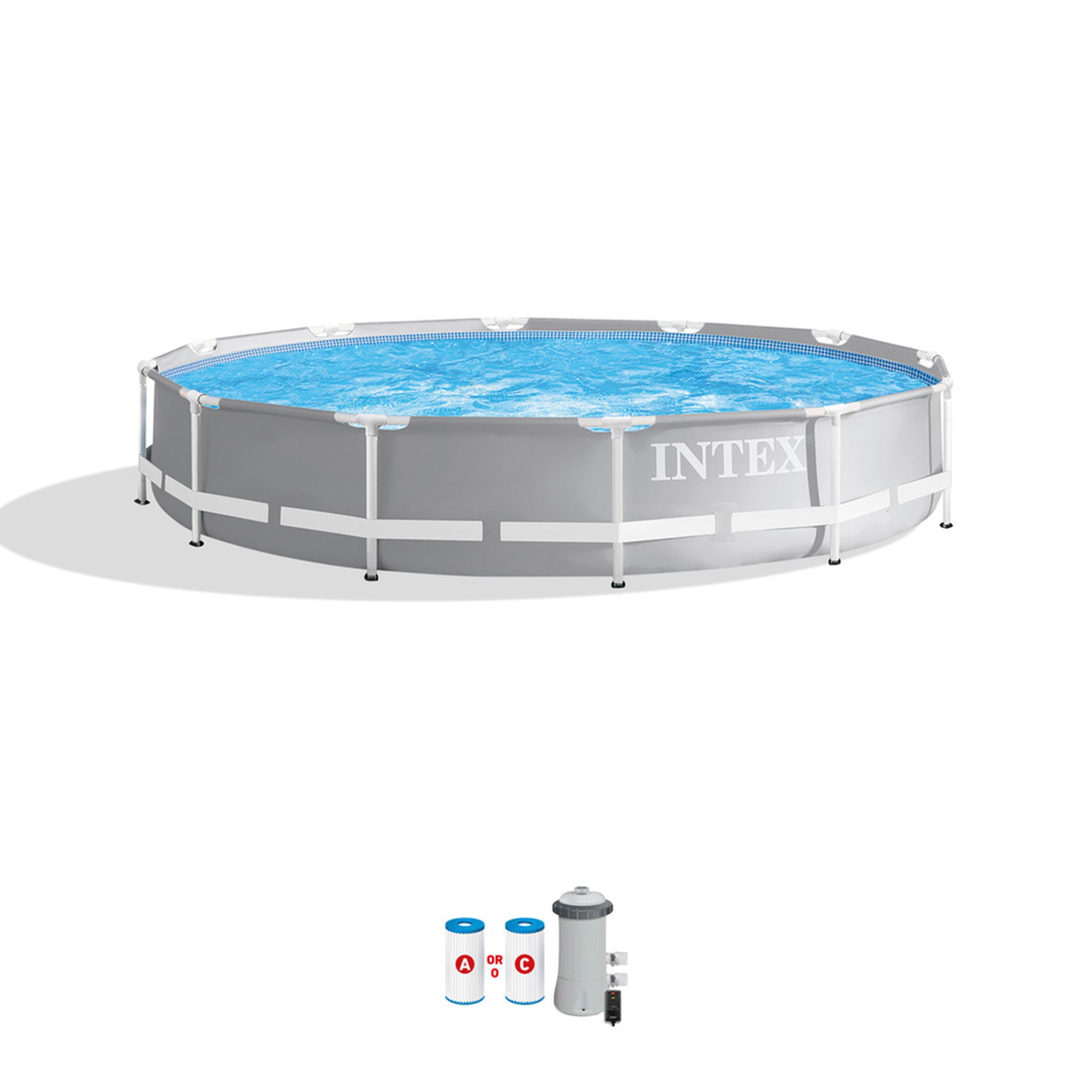 Prism Frame™ 12' x 30" Above Ground Pool w/ Filter Pump(76 cm x 366 cm)