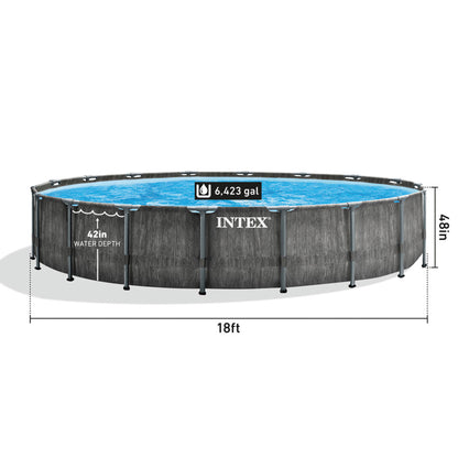 Greywood Prism Frame™ 18' x 48" Above Ground Pool Set(122 cm
x 550 cm)