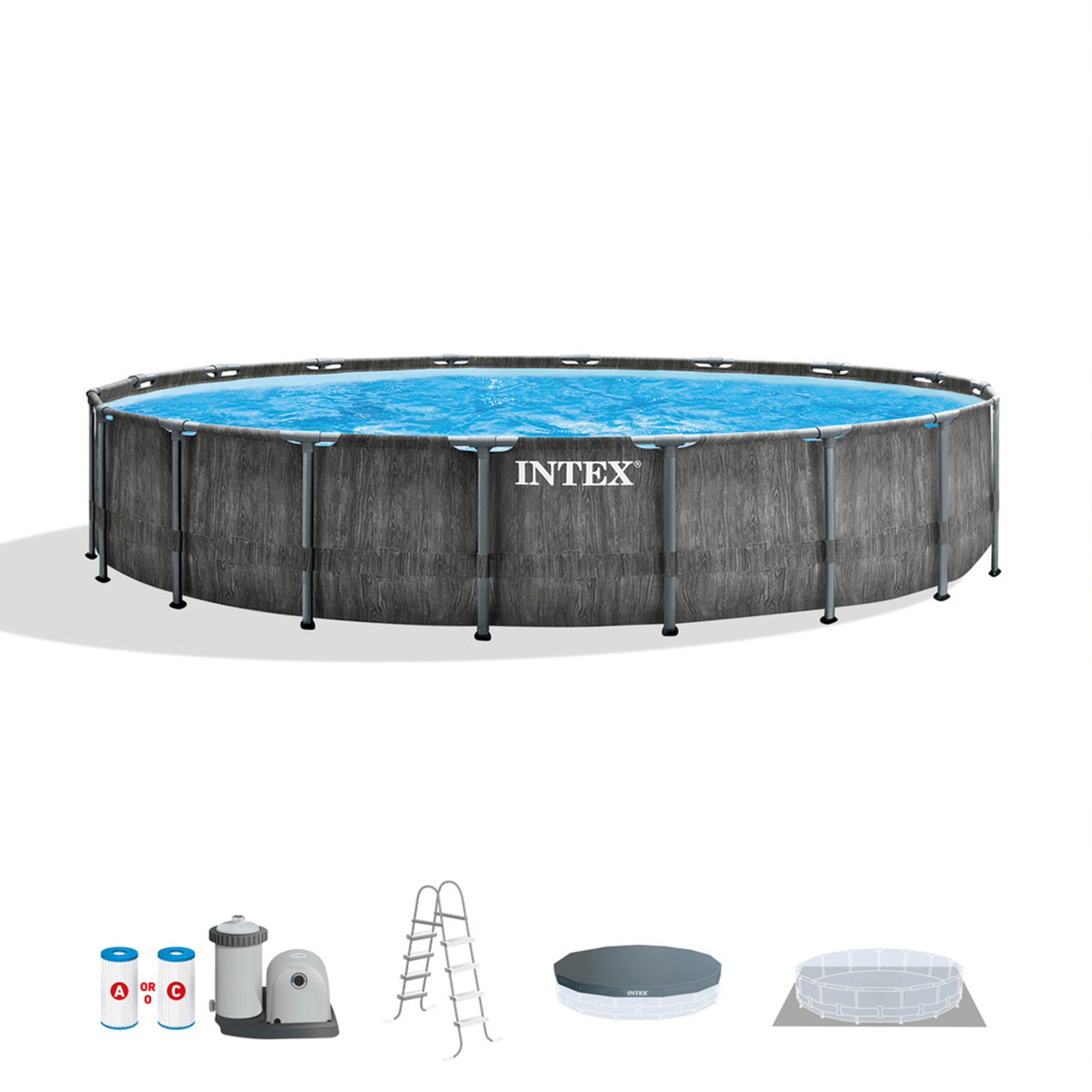 Greywood Prism Frame™ 18' x 48" Above Ground Pool Set(122 cm
x 550 cm)