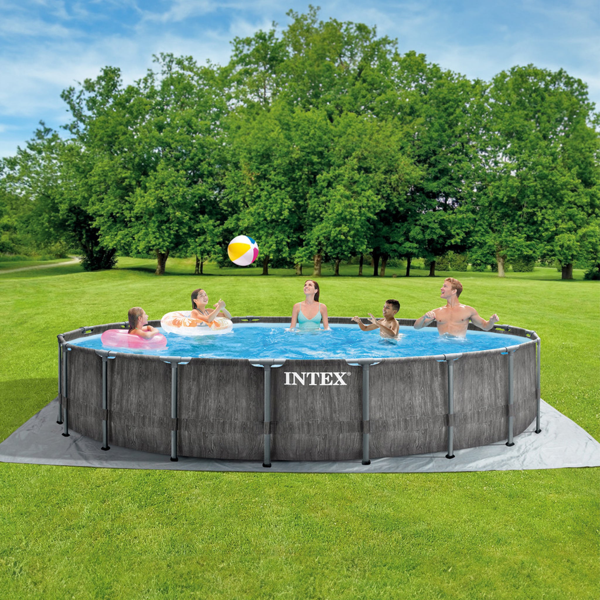 Greywood Prism Frame™ 18' x 48" Above Ground Pool Set(122 cm
x 550 cm)