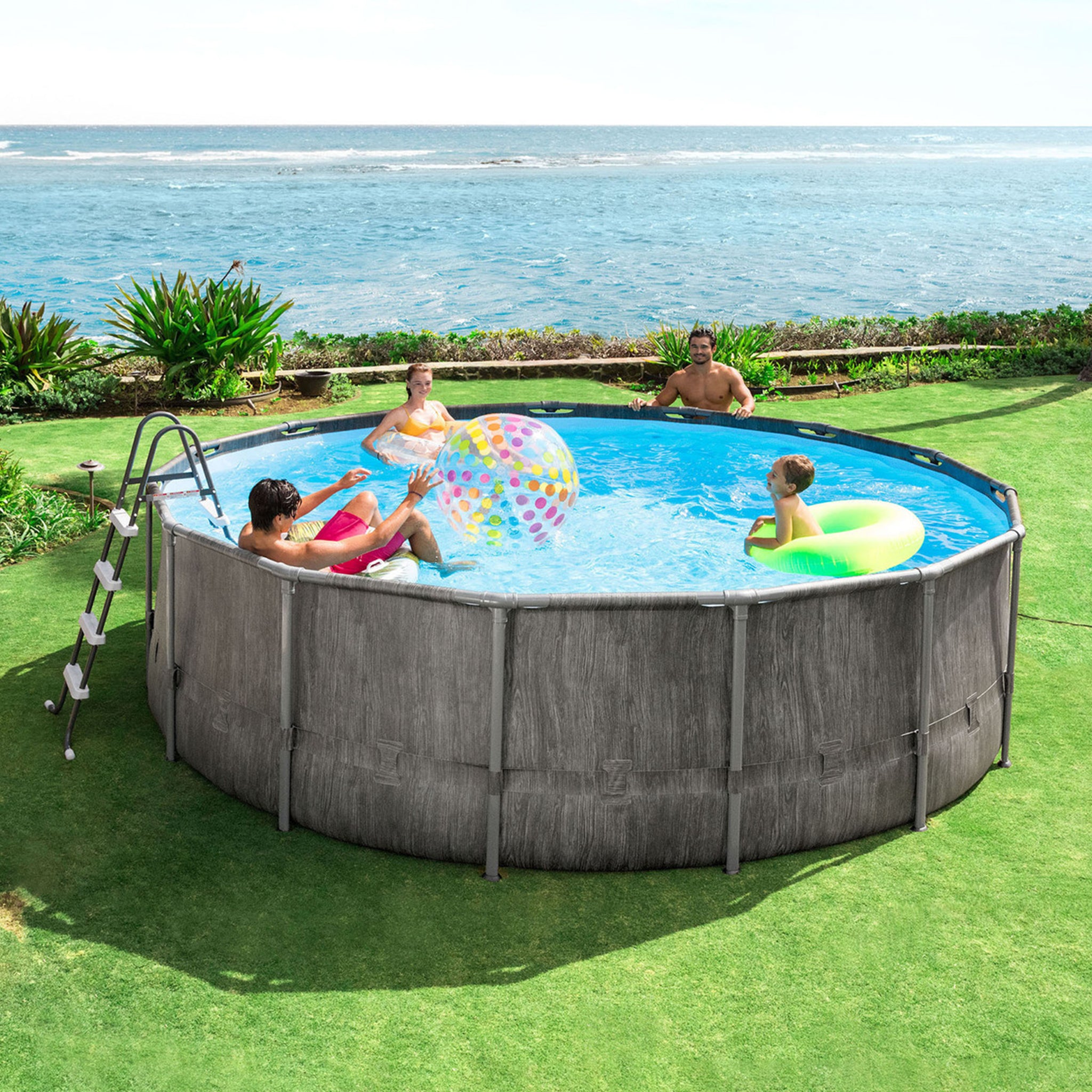Greywood Prism Frame™ 18' x 48" Above Ground Pool Set(122 cm
x 550 cm)