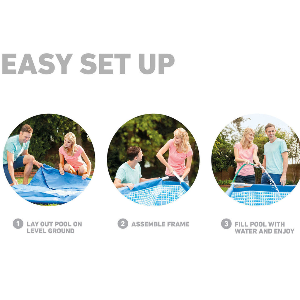 Rectangular Frame Above Ground Pool - 8'6½" x 5'3" x 25"(2.6M X 1.6M X
0.65M)