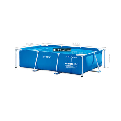 Rectangular Frame Above Ground Pool - 9'10" x 6'6¾" x 29½"(3.0M X 2.0M X
75CM)