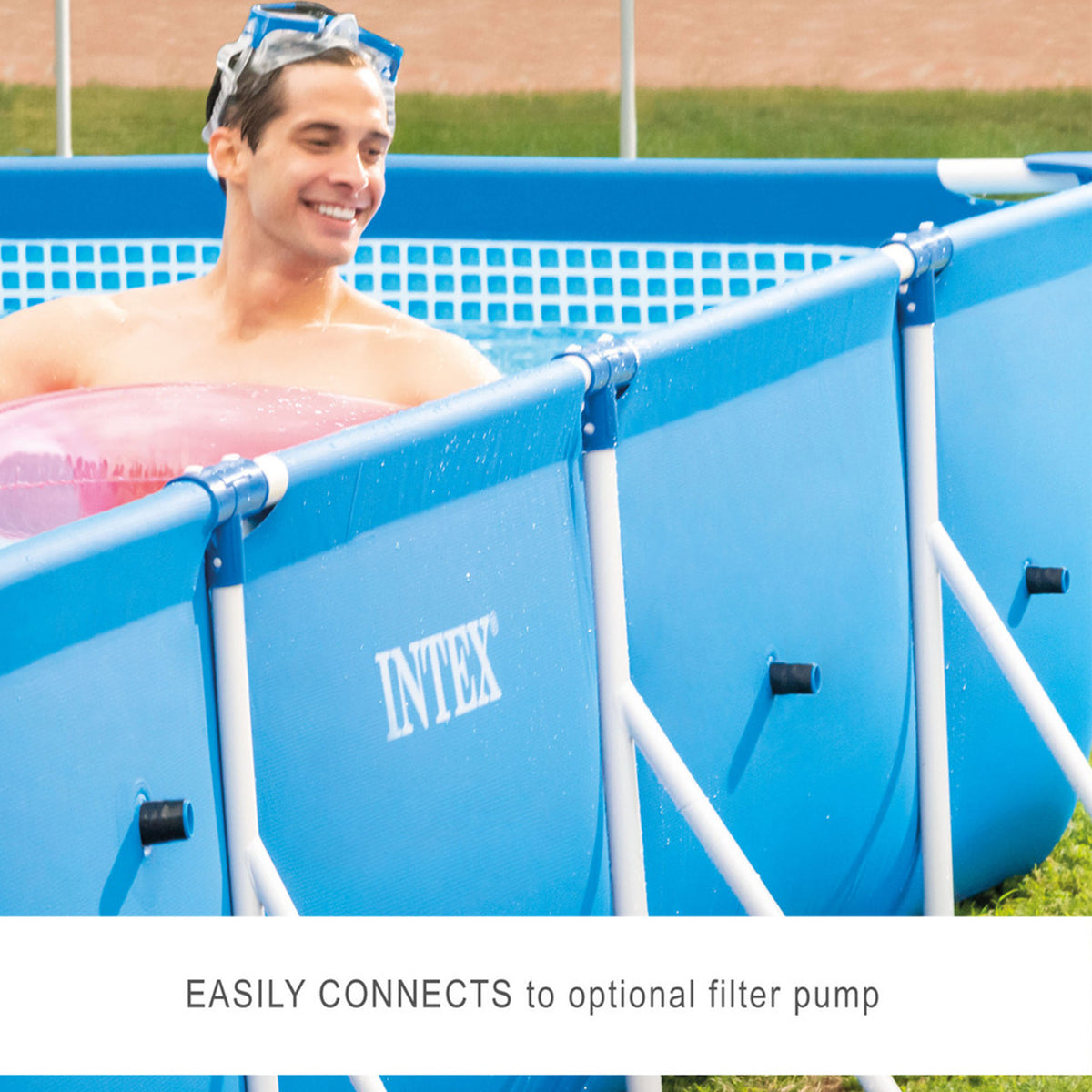 Rectangular Frame Above Ground Pool - 14'9¼" x 7'2" x 33"(4.5M X 2.2M X
84CM)