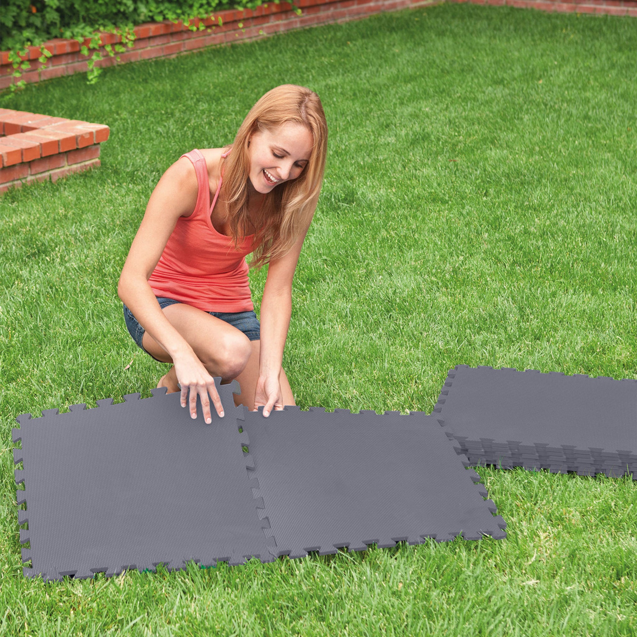 Gray Padded Floor Protector (8 pieces)