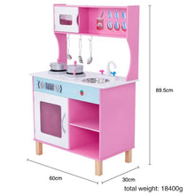 Pink Kitchen Wooden Pretend Play Toy Kitchen for Kids