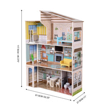 Olivia's Little World Dreamland Mediterranean 3-Store Wooden Doll House
