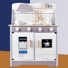 Wooden kitchen in white