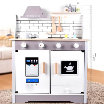 Wooden kitchen in white