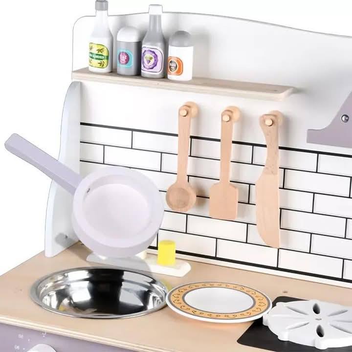 Wooden kitchen in white
