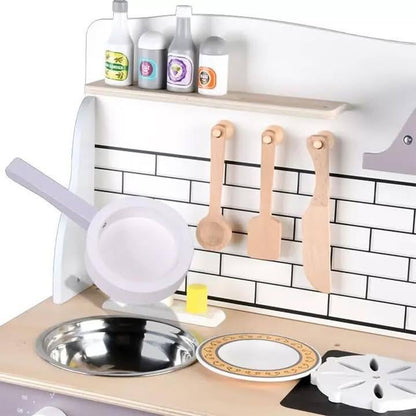Wooden kitchen in white
