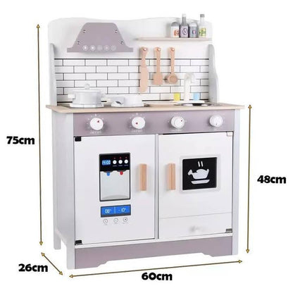 Wooden kitchen in white