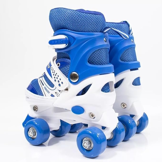 Roller Skates Adjustable 2 Row 4 Wheels