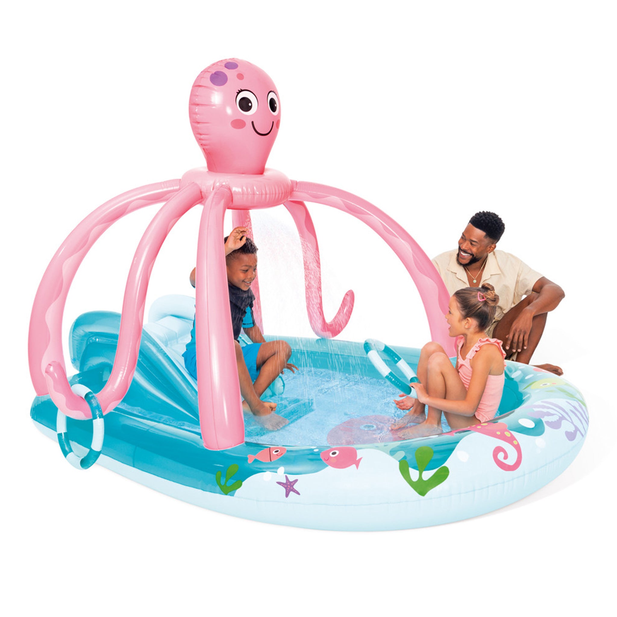 Friendly Octopus Inflatable Play Center w/ Slide