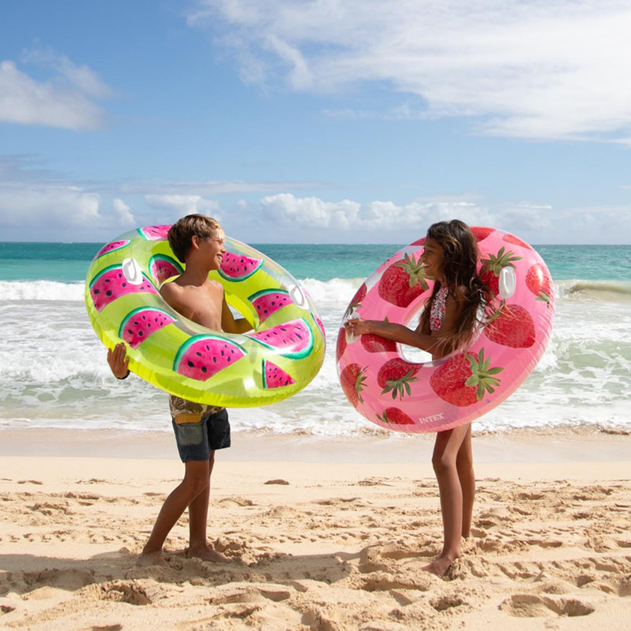 Tropical Fruit Inflatable Swim Tubes - Assortment