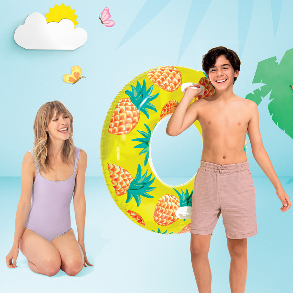 Tropical Fruit Inflatable Swim Tubes - Assortment