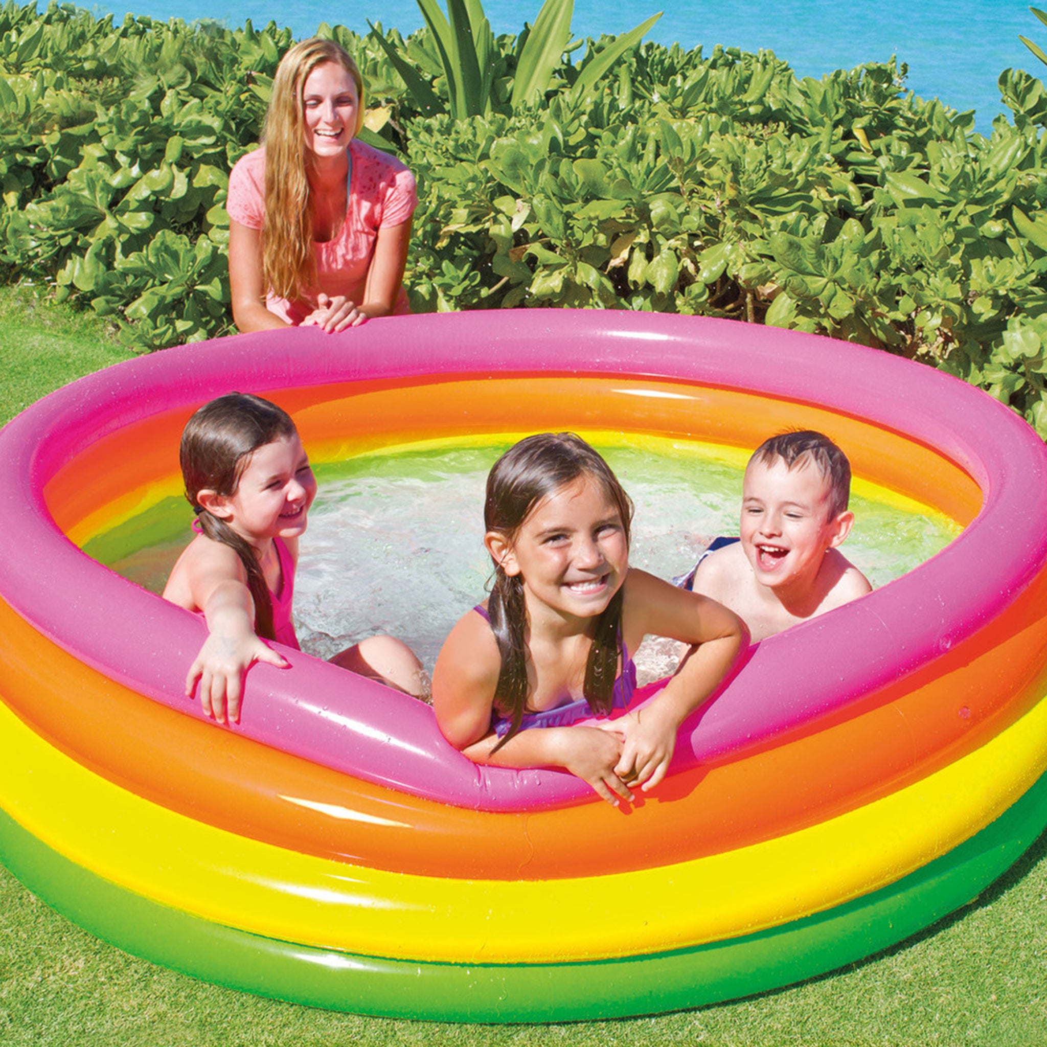 Sunset Glow Inflatable Pool - 66" x 18"(168*46cm)