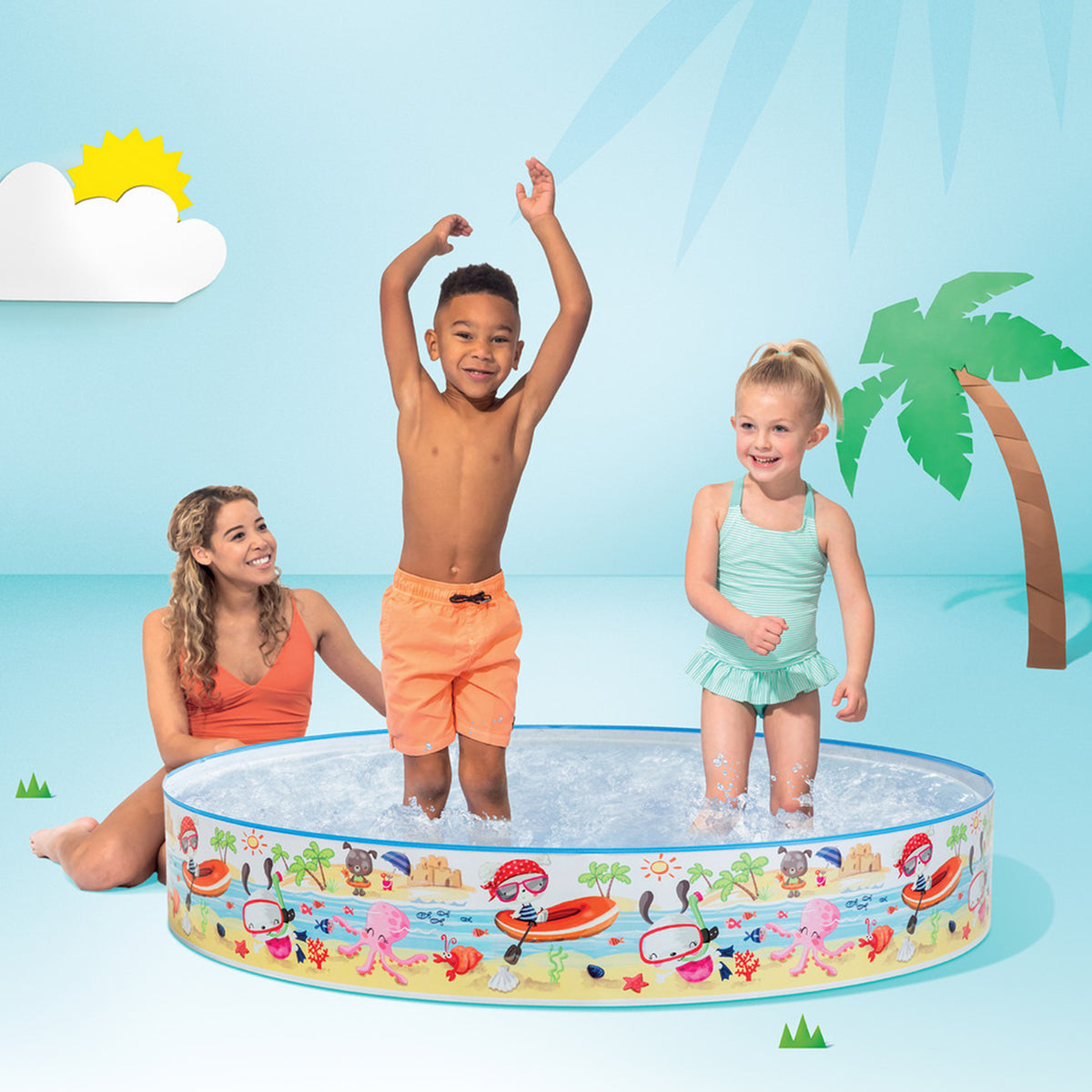 Snapset® Fun at the Beach Kiddie Pool - 5' x 10"(152*25cm)