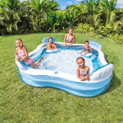 Swim Center® Square Inflatable Family Lounge Pool(229*66cm)