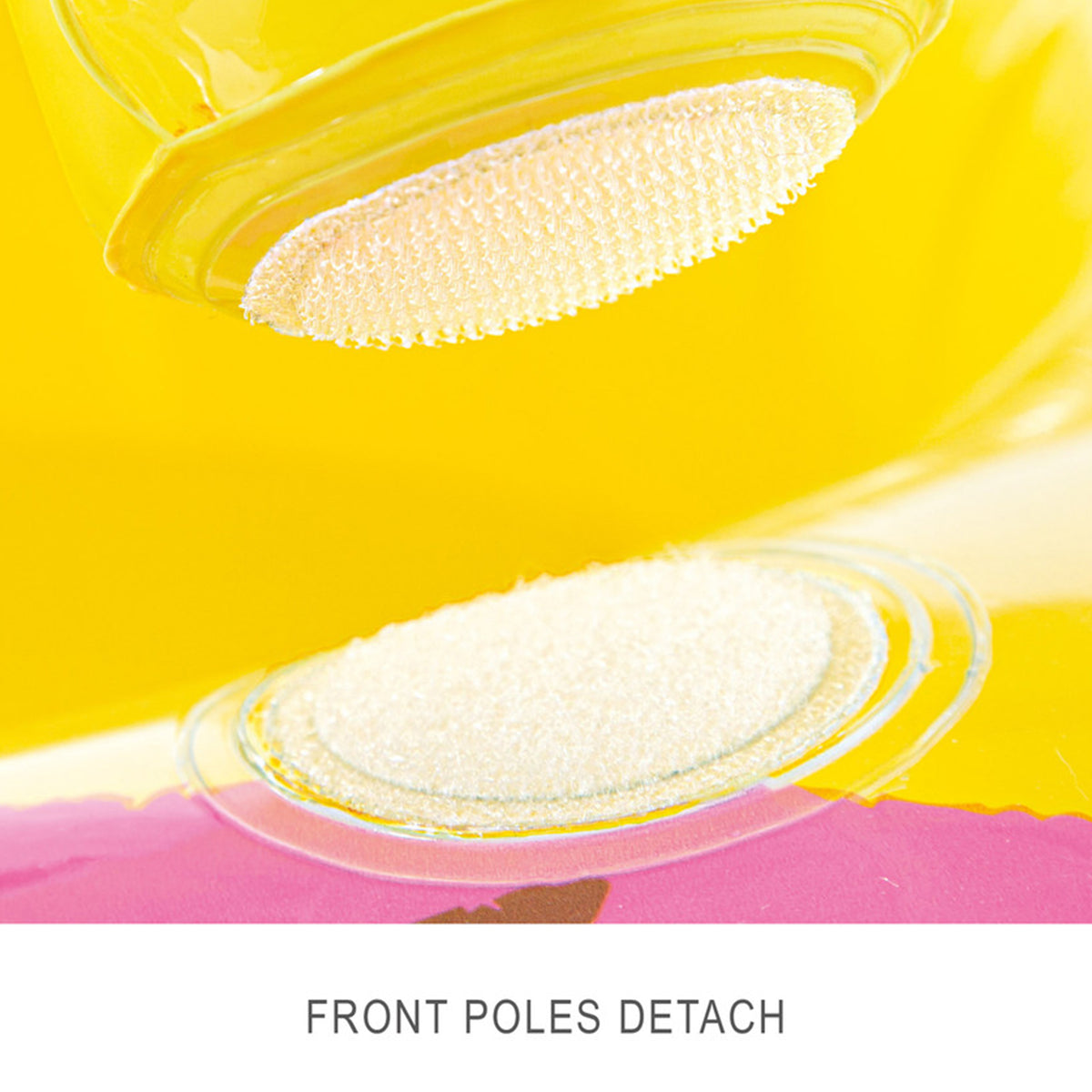 Yellow Kiddie Inflatable Pool Float w/ Sunshade