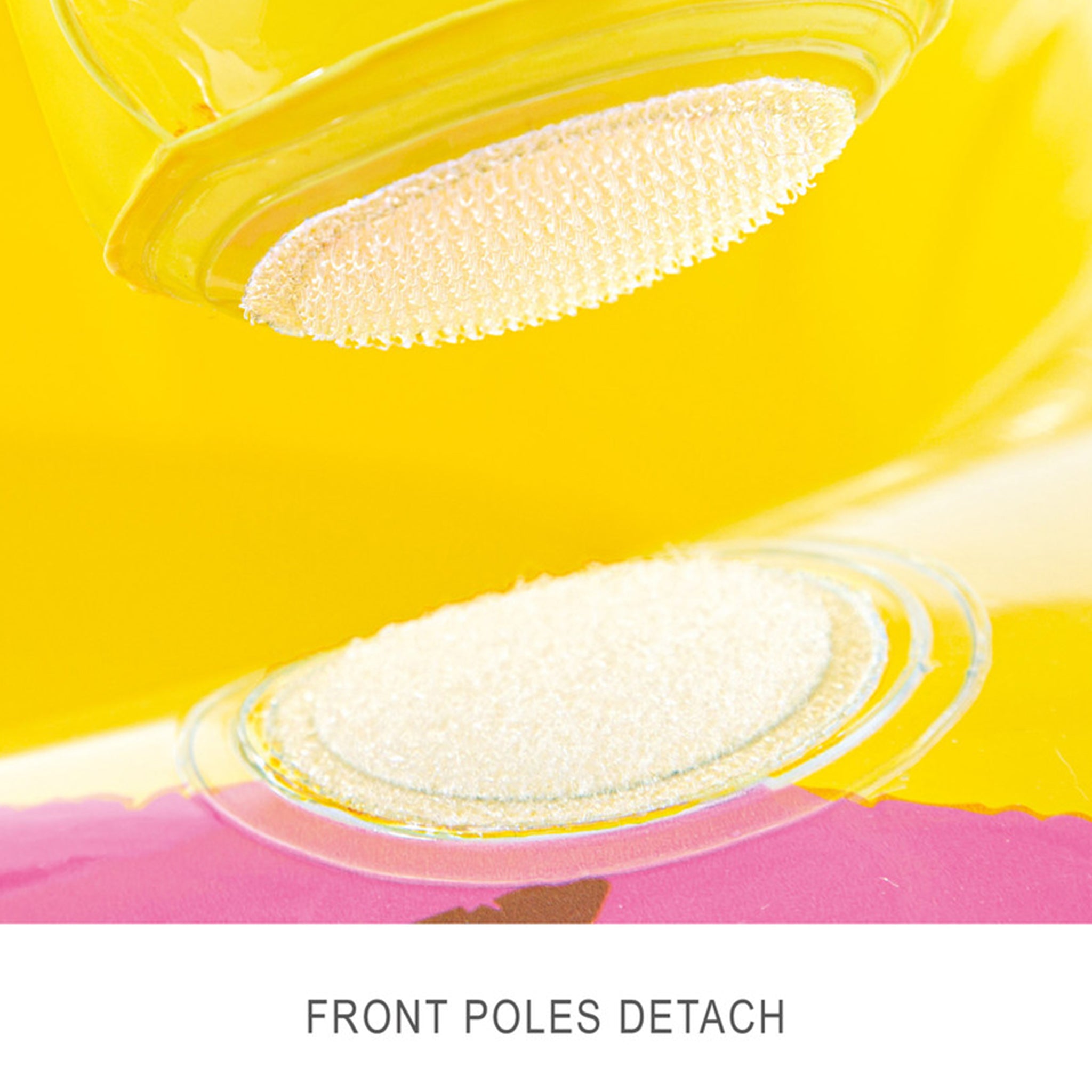 Yellow Kiddie Inflatable Pool Float w/ Sunshade