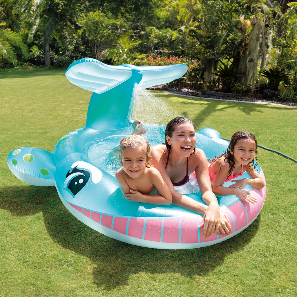 Whale Inflatable Spray Kiddie Pool (2.01*1.96*91cm)