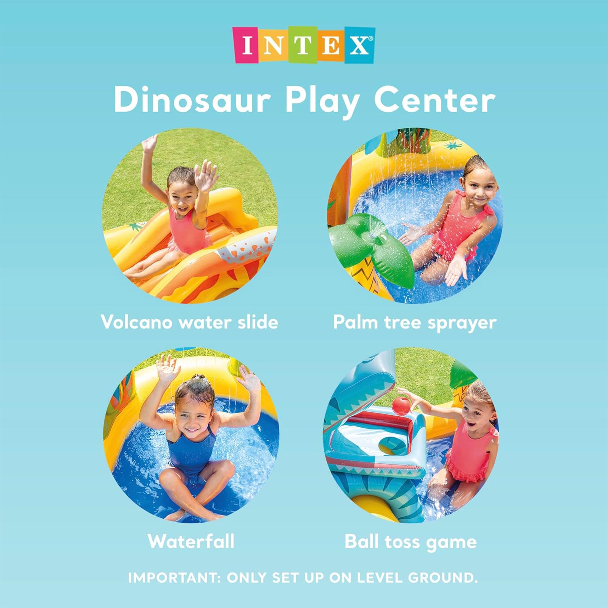 Dinosaur Inflatable Play Center w/ Slide1