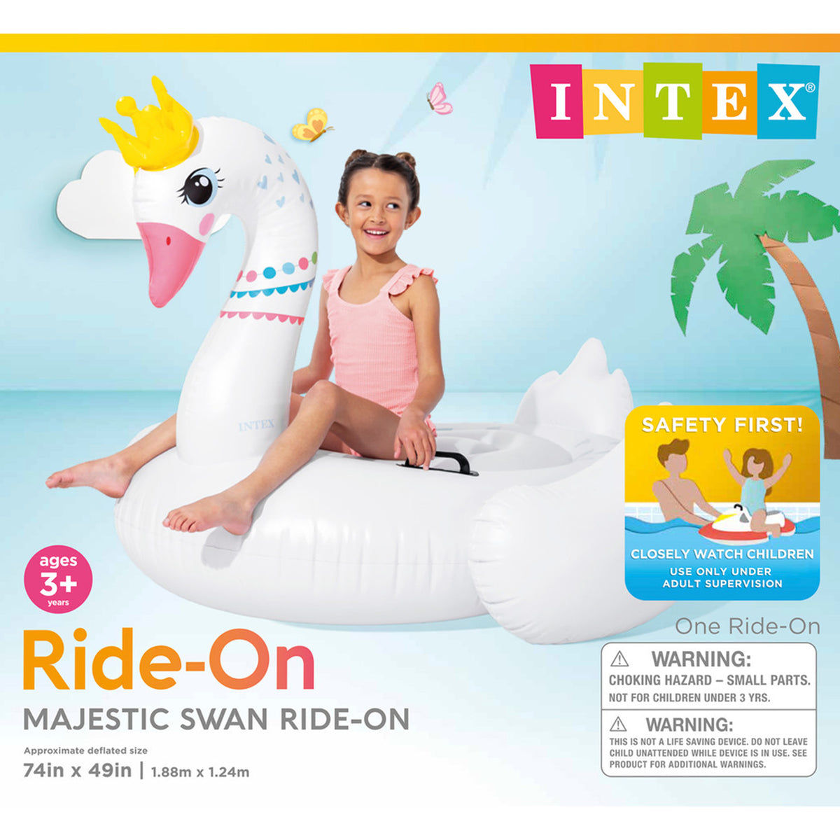 Royal Majestic Swan Ride-On Inflatable Pool Float