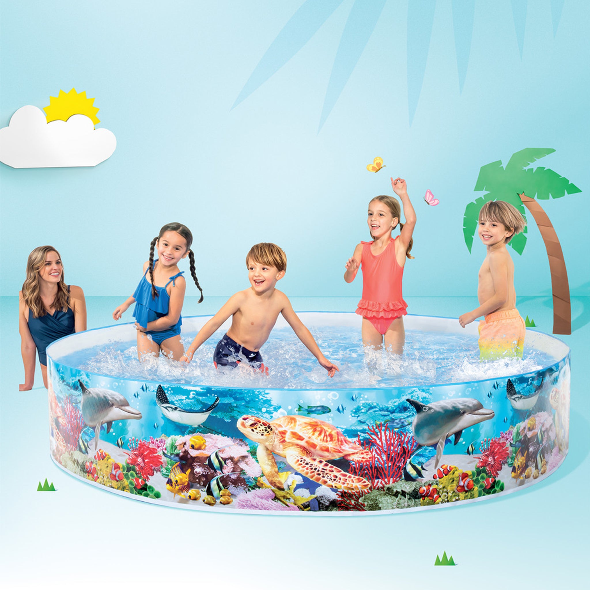 Snapset® Deep Blue Sea Pool - 8' x 18"(2.44*46cm)