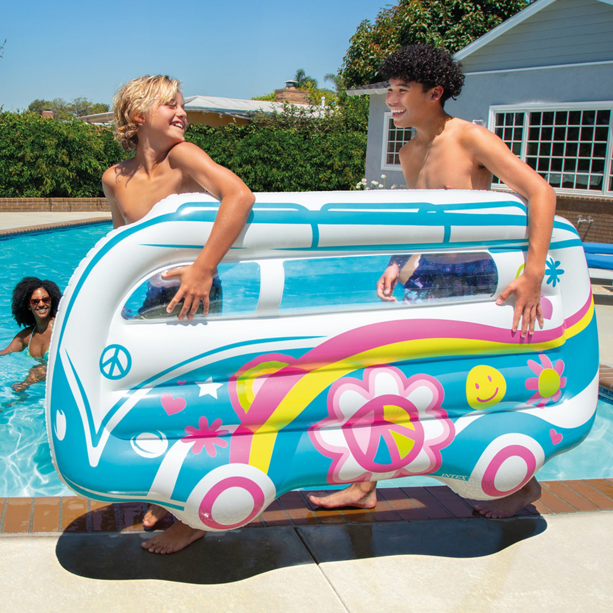 Groovy Van Inflatable Pool Float
