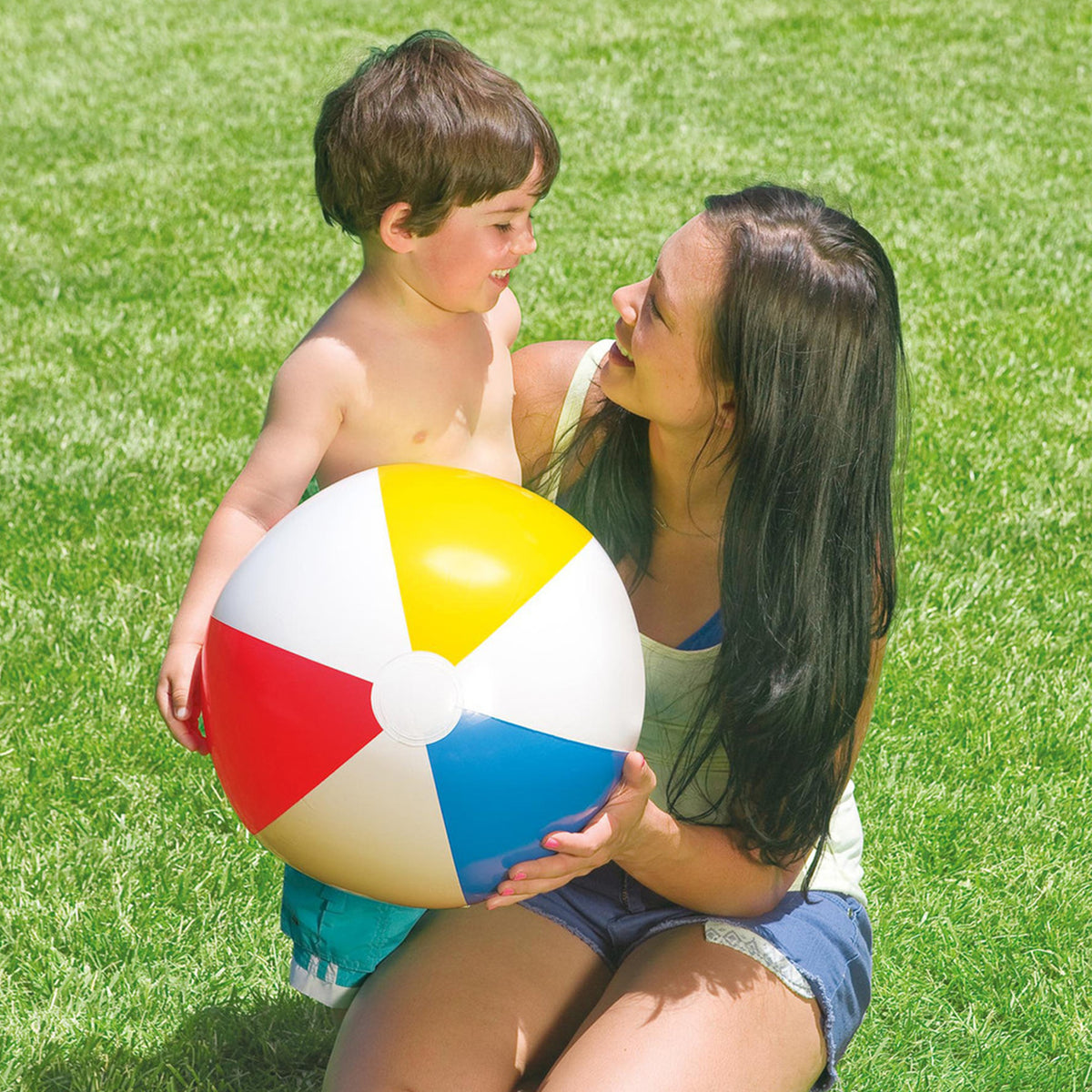 Glossy Panel Inflatable Beach Ball - 20"