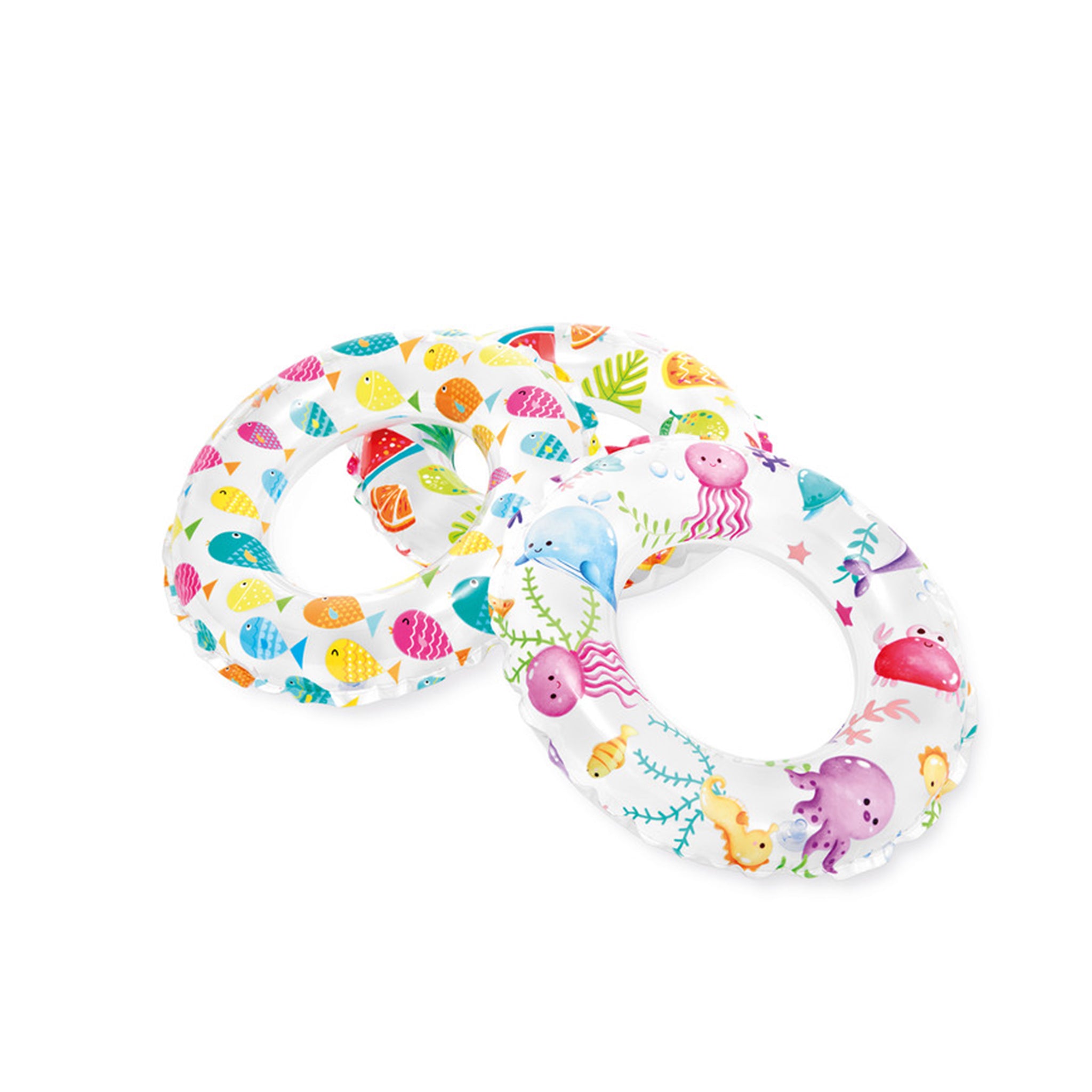 Lively Print Inflatable Swim Rings - Assortment
