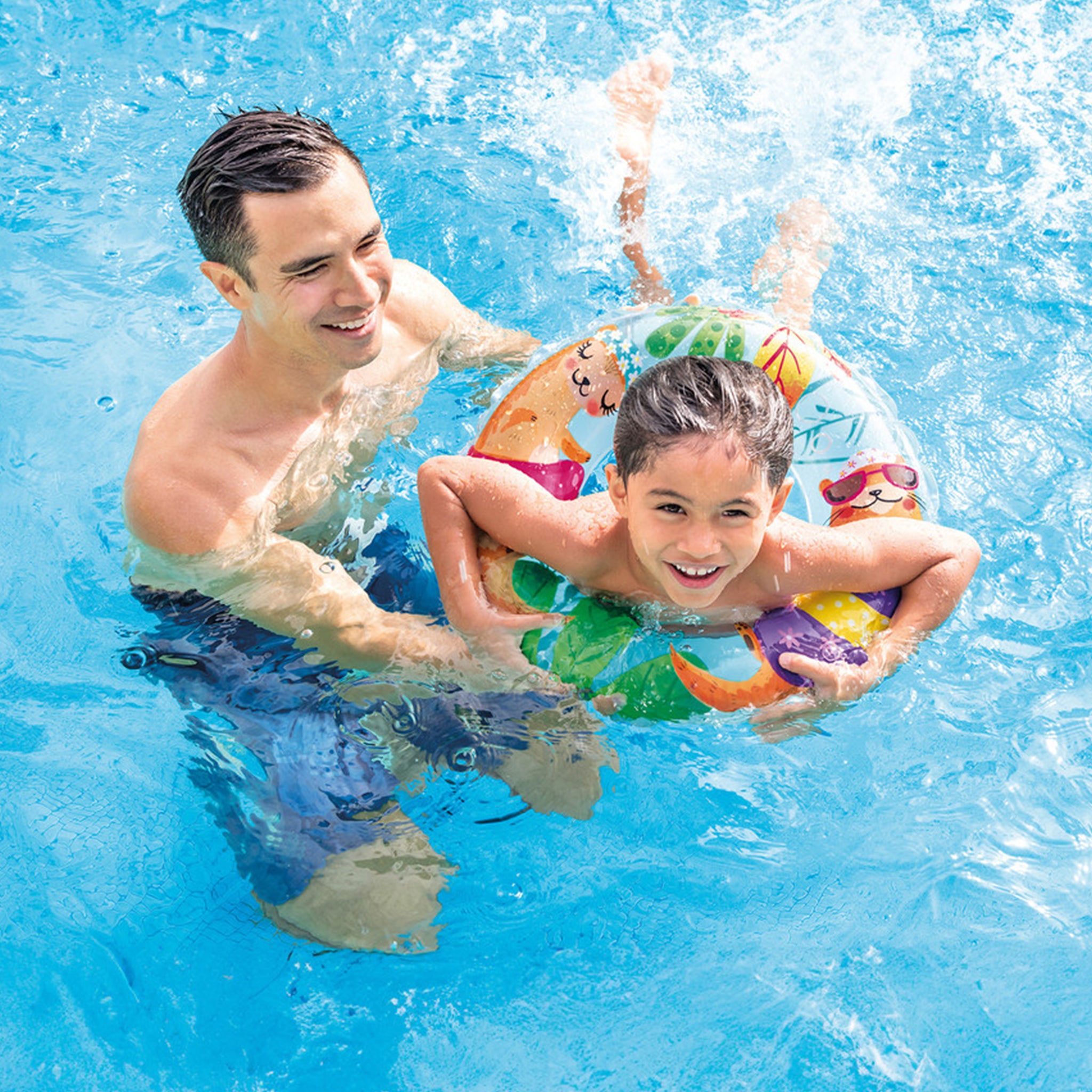 Transparent Inflatable Swim Rings - Assortment