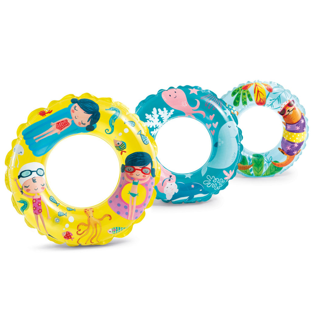 Transparent Inflatable Swim Rings - Assortment