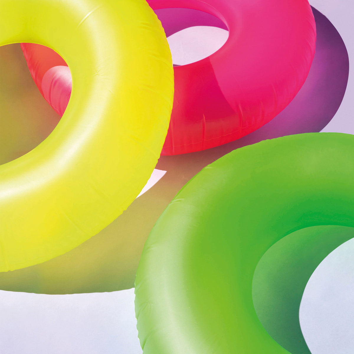 Neon Frost Inflatable Pool Swim Tubes - Assortment