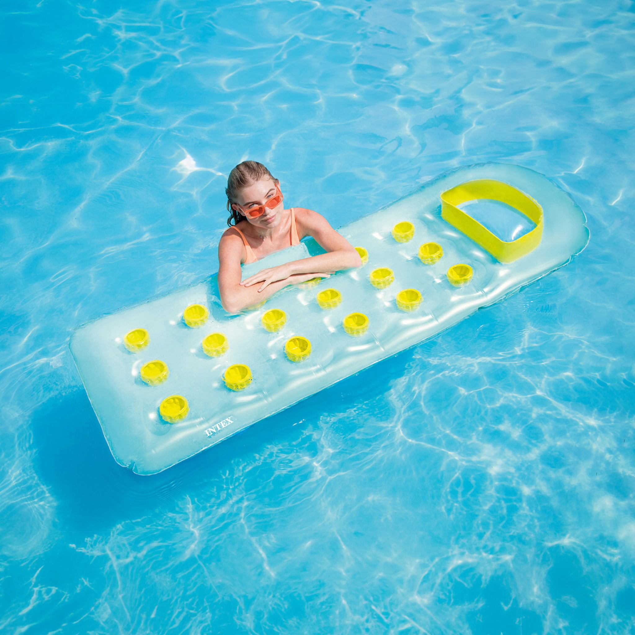 18 Pocket Suntanner Inflatable Floating Mats - Assortment
