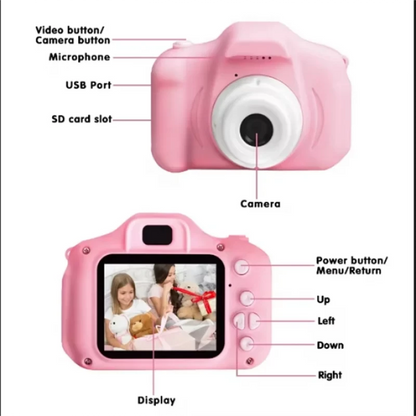 Children's Digital Camera – Features a 2-inch color LCD screen and built-in rechargeable battery