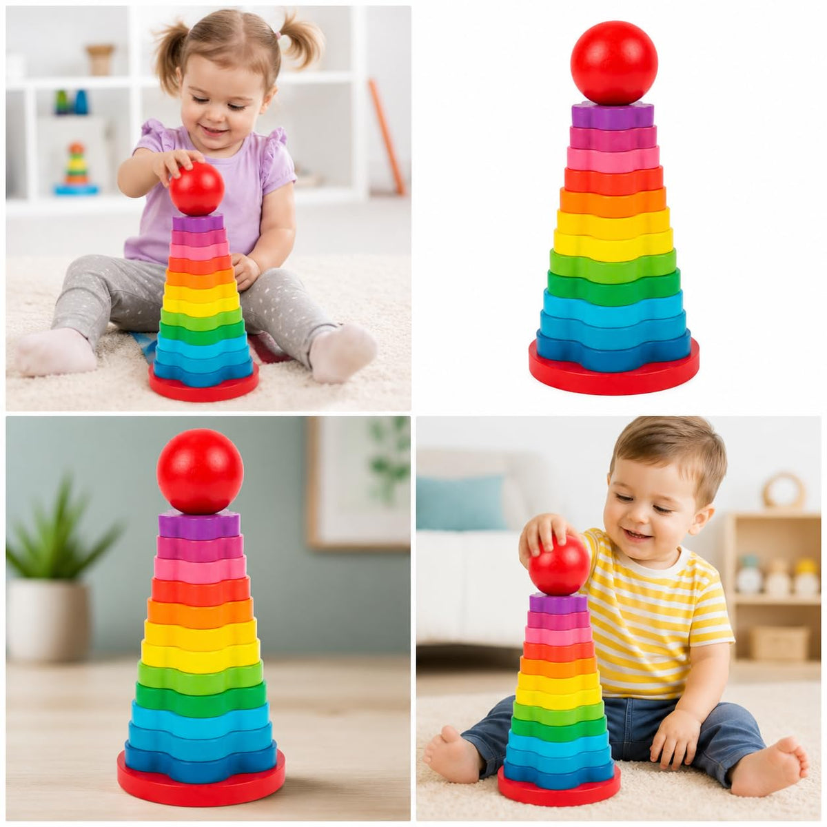 Wooden Rainbow Tower