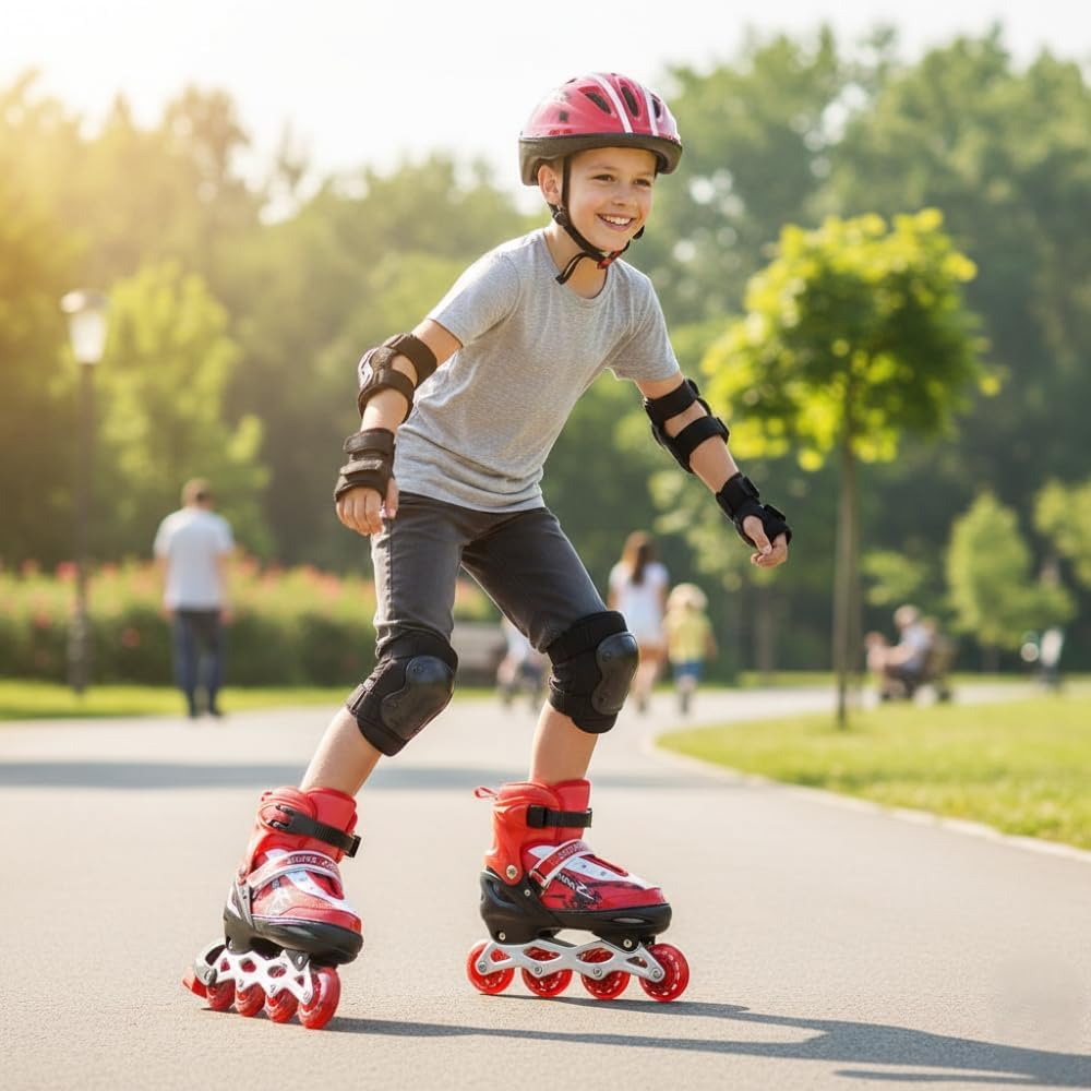 Roller Skates with LED Front Wheel Adjustable