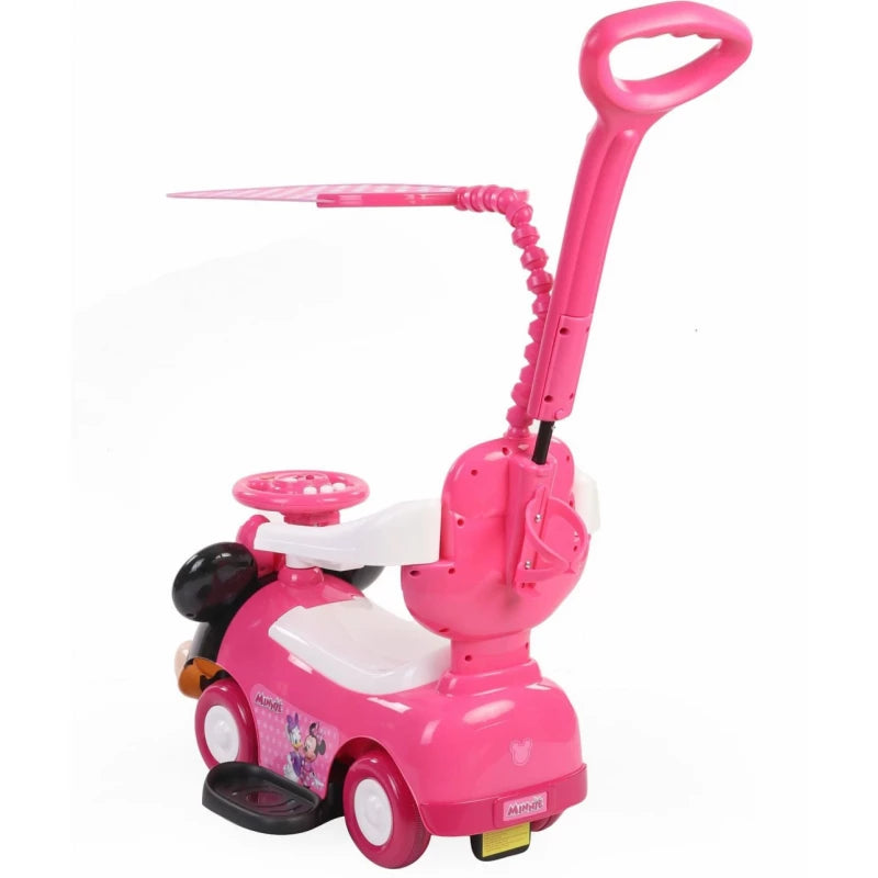 Disney Minnie Push Car with Handle & Umbrella 3-in-1 Ride