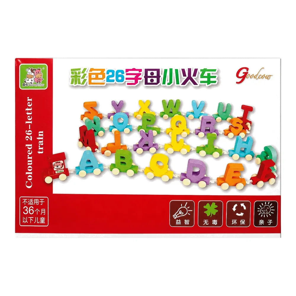 Wooden Alphabet Train Set
