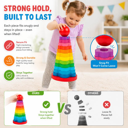 Wooden Rainbow Tower