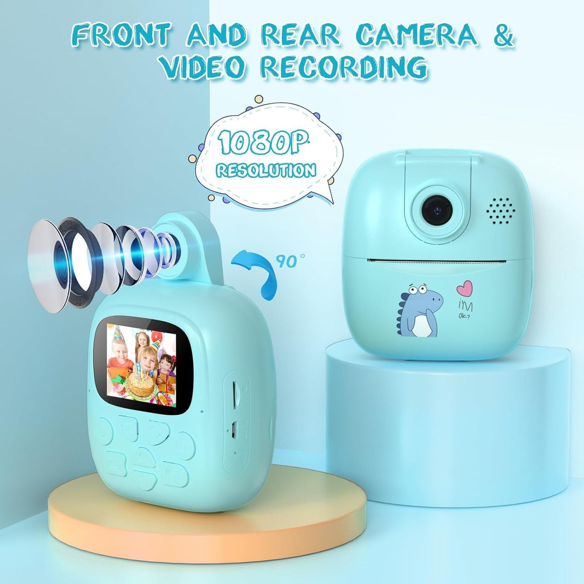 Kids Camera Instant Print, Instant Camer