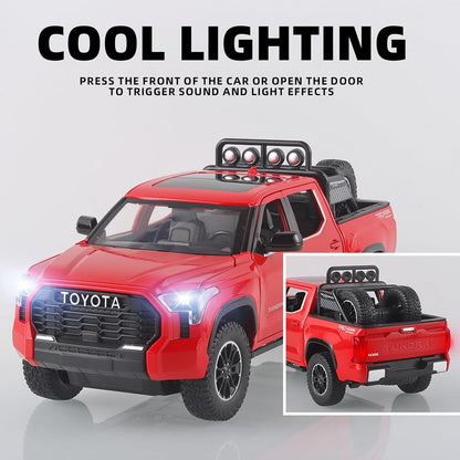Metal Model Toy Pickup Truck Pull Back Car Model with Light and Sound (scale1:24)